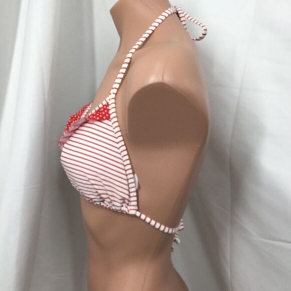 Marie Meili Contrast Ruffle Triangle Top (D6) - Picture 3 of 6